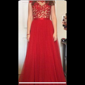 Sherri Hill Women's Red Prom\Formal Dress
